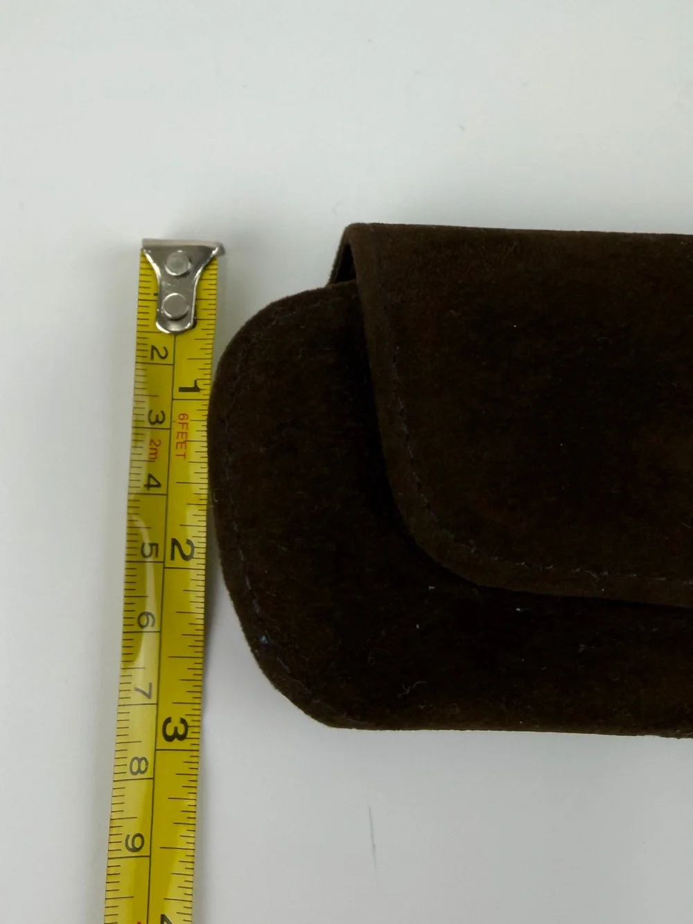 Tom Ford Brown Suede-Like Eyeglass & Sunglasses Case – Case Only